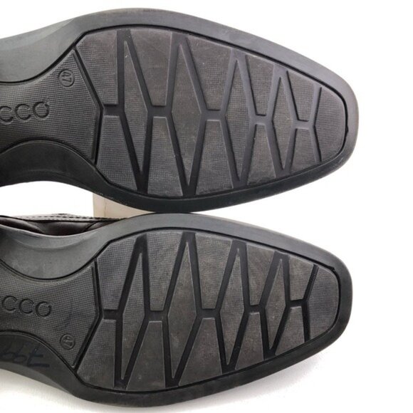 Ecco Brown Leather Moc Toe Oxfords EUR 47